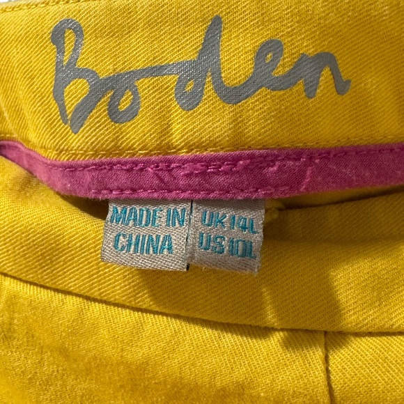 Boden a line chino skirt-bright yellow size US 10L / UK 14L - Picture 2 of 2